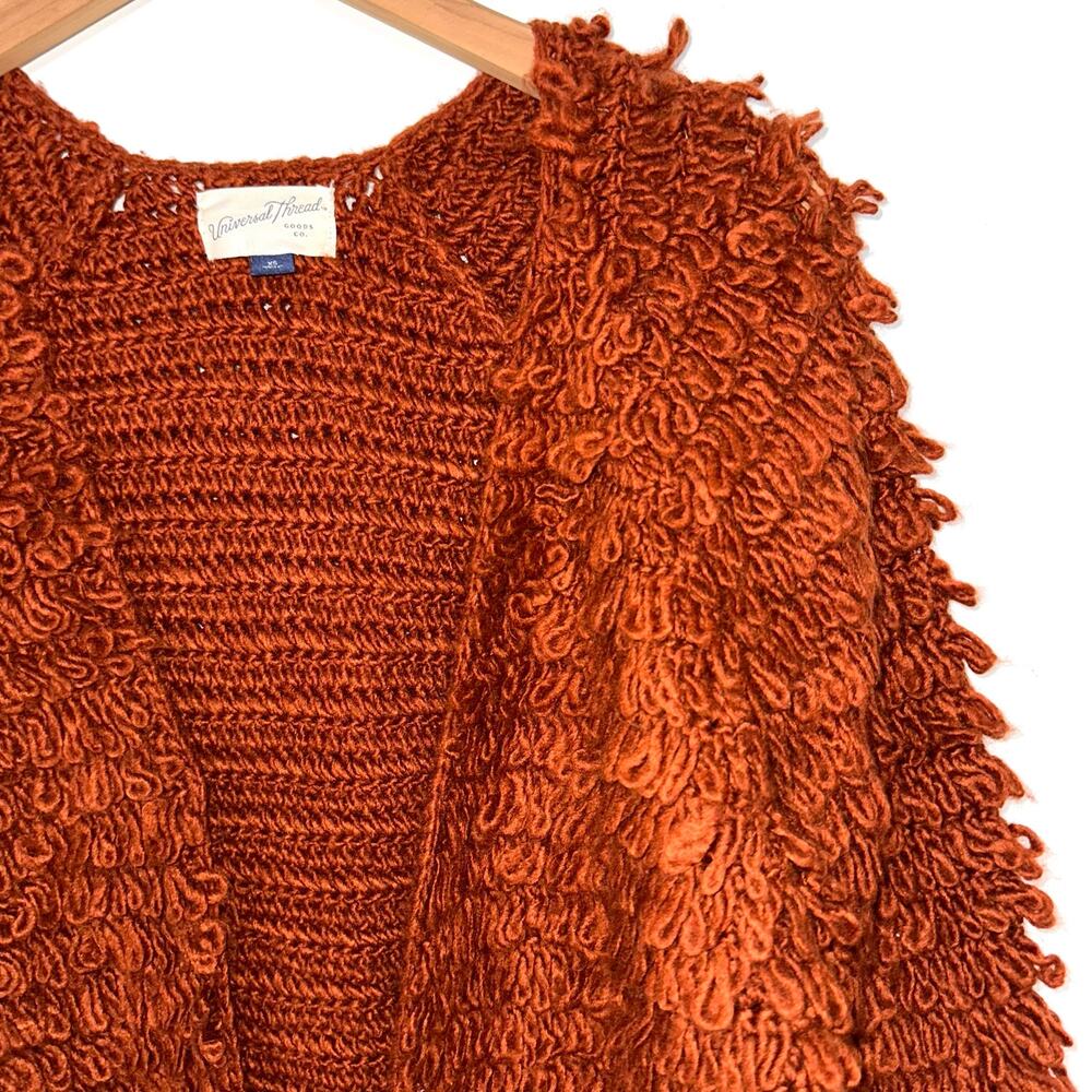 Universal Thread Rust Orange Hand Crochet Loop Kn… - image 2